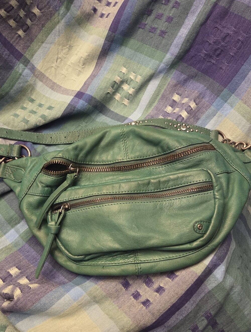 Free People Archer Leather Studded Sling Bag